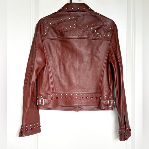 Coach 1941 Fall 2017 Runway Studded Leather Jacket Tobacco - Picture 5 of 9